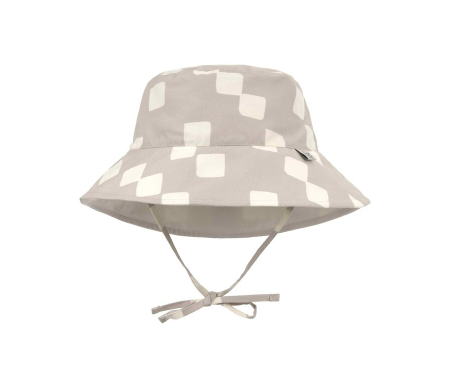 LÄSSIG Sun Protection Bucket Hat checkbo.stone/seasalt 07-12mo.size45-47