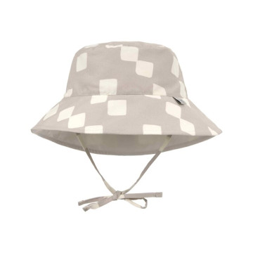 LÄSSIG Sun Protection Bucket Hat checkbo.stone/seasalt 07-12mo.size45-47
