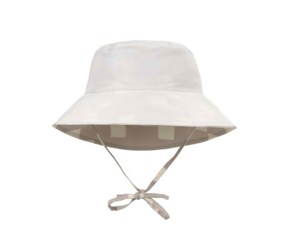 LÄSSIG Sun Protection Bucket Hat checkbo.stone/seasalt 07-12mo.size45-47