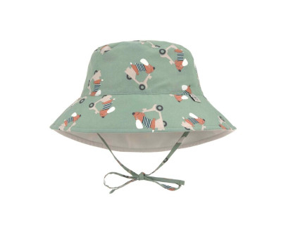 LÄSSIG Sun Protection Bucket Hat scooter/dog green 07-12mo.size45-47