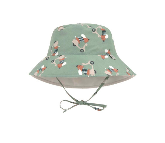 LÄSSIG Sun Protection Bucket Hat scooter/dog green 1-3ye. size 48-51