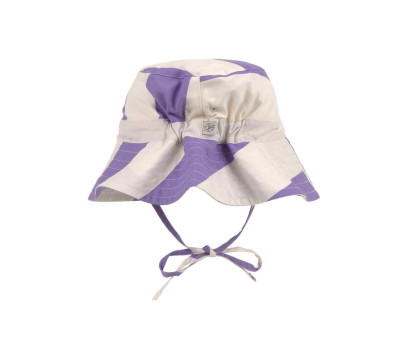 LÄSSIG Sun Protection Fishing Hat strip. purple/seasalt 1-3ye size 48-51