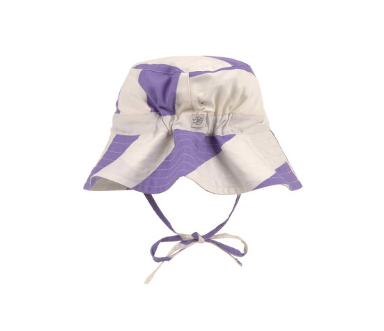 LÄSSIG Sun Protection Fishing Hat strip. purple/seasalt 1-3ye size 48-51