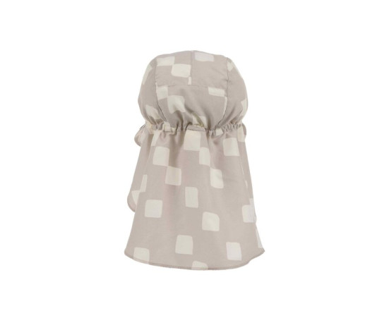 LÄSSIG Sun Protection Flap Hat checkerb.stone/seasalt 07-12mo.size 45/47