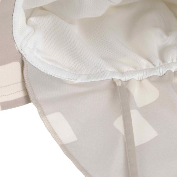LÄSSIG Sun Protection Flap Hat checkerb.stone/seasalt 07-12mo.size 45/47