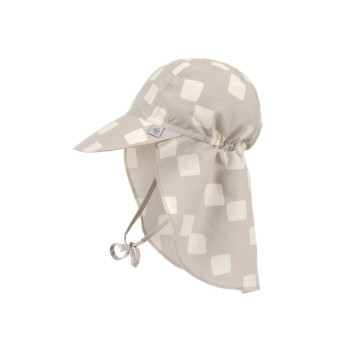 LÄSSIG Sun Protection Flap Hat checkerb.stone/seasalt 1-3 yea.size 48/51