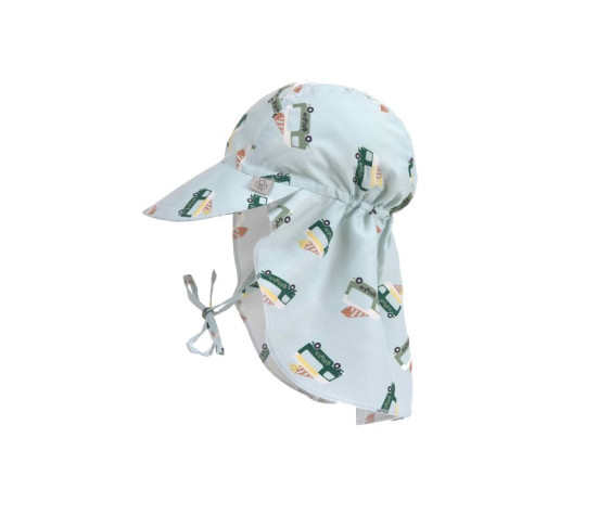 Sun Protection Flap Hat ice cre. tru/il. blue 1-3yea. size 48/51
