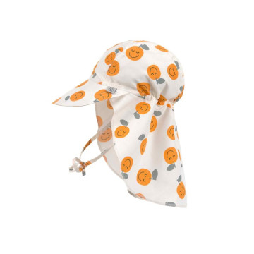 LÄSSIG Sun Protection Flap Hat orange sea salt 07-12mo. size 45/47