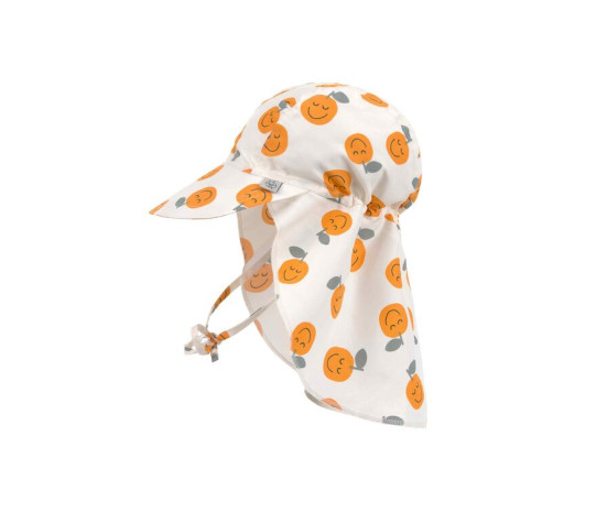 LÄSSIG Sun Protection Flap Hat orange sea salt 1-3yea. size 48/51