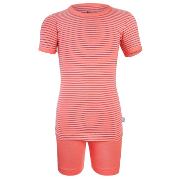 Pyžamo KR Outlast® - pruh tm.coral/tm.coral