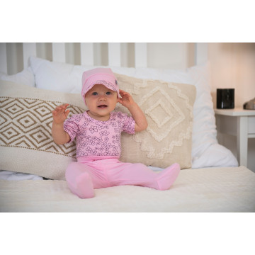 Kšiltovka tenká vzor Outlast® - růžová baby/růžová baby kytičky