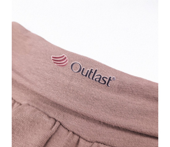 Tepláky smyk Outlast® - oříšková