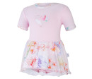 Body šaty tenké KR set Outlast® - růžová baby/sv.růžová květy