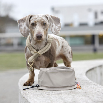 Dog Bowl To Go Tura taupe