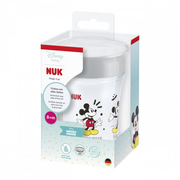 Dětský hrníček Magic NUK Cup Minnie (8+ m.) NUK 360° 230 ml, Červená