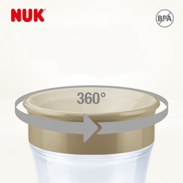Dětský hrníček Magic NUK Cup Mickey Mouse (8+ m.) NUK 360° 230 ml, Béžová