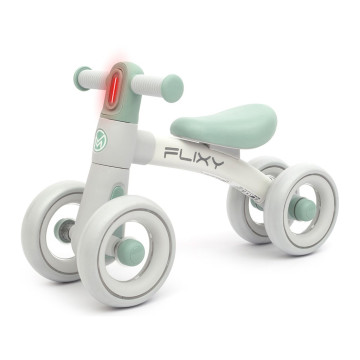 Dětské odrážedlo s LED světlem Milly Mally FLIXY mint, Zelená