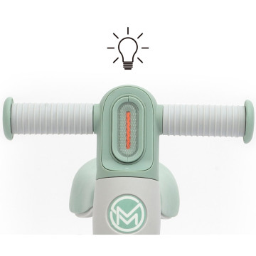 Dětské odrážedlo s LED světlem Milly Mally FLIXY mint, Zelená