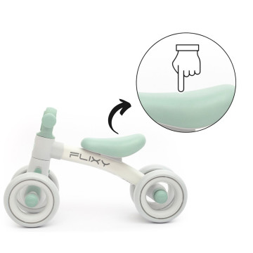 Dětské odrážedlo s LED světlem Milly Mally FLIXY mint, Zelená
