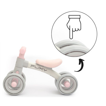 Dětské odrážedlo s LED světlem Milly Mally FLIXY pink, Růžová