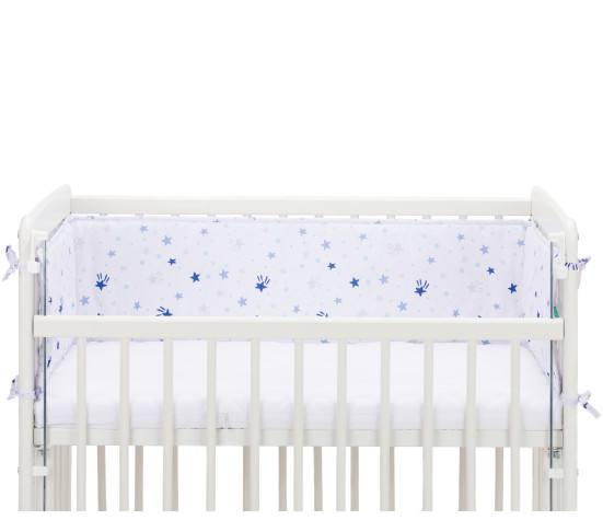 Fillikid Mantinel do přístavné postýlky stars white/blue 175x26 cm