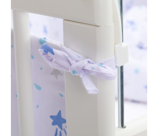 Fillikid Mantinel do přístavné postýlky stars white/blue 175x26 cm