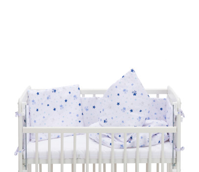 Fillikid Ložní souprava Luxe stars white/blue + matrace