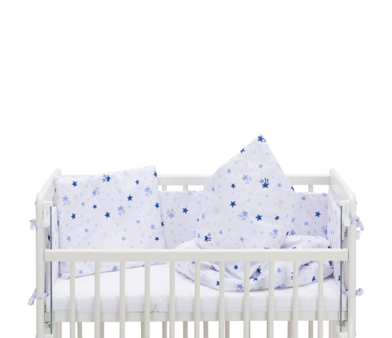 Fillikid Ložní souprava Luxe stars white/blue + matrace