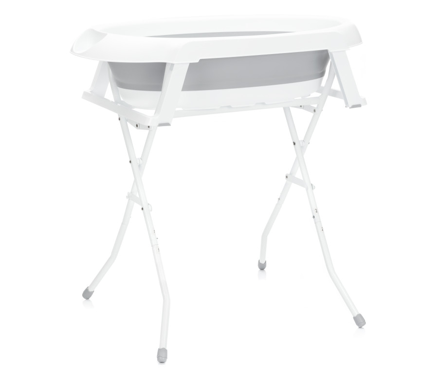 Fillikid Skládací dětská vanička grey-white + stojan na vaničku
