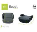 Autosedačka – podsedák BOOST i-Size 125–150 cm R129, grafit