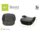 Autosedačka – podsedák BOOST i-Size 125–150 cm R129, šedá