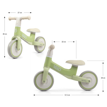 Dětské balanční kolo Milly Mally Velo Green, Zelená