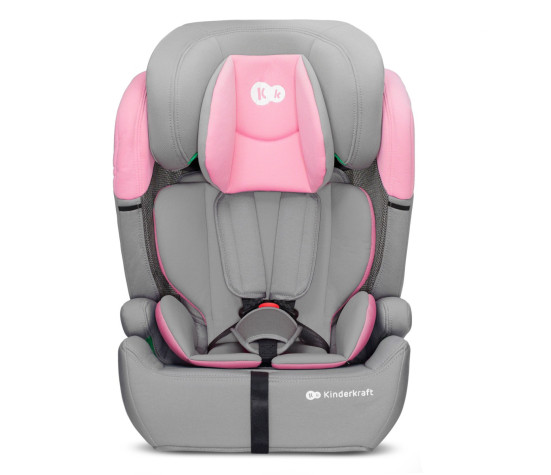 Autosedačka Kinderkraft Comfort Up i-Size 76-150 cm (9-36 kg), šedá, růžová