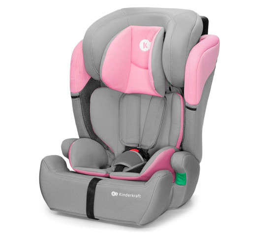 Autosedačka Kinderkraft Comfort Up i-Size 76-150 cm (9-36 kg), šedá, růžová