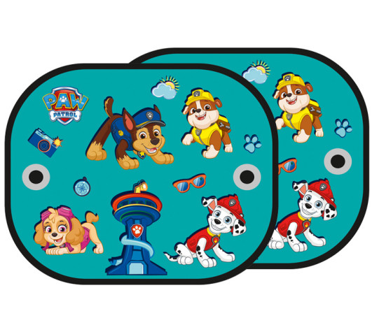 Sluneční clona do auta Paw Patrol – ochrana proti UV - zelená, tyrkysová