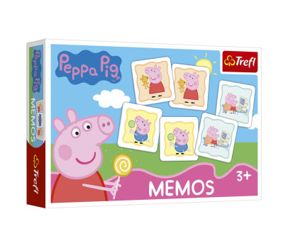Pexeso papírové Prasátko Peppa/Peppa Pig společenská hra 30 kusů v krabici 21x14x4cm