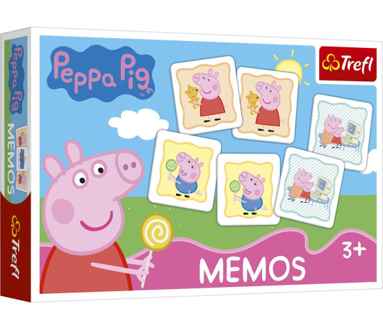 Pexeso papírové Prasátko Peppa/Peppa Pig společenská hra 30 kusů v krabici 21x14x4cm