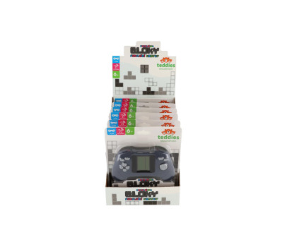 Digitální hra Padající kostky konzole hlavolam plast 15x9cm na baterie se zvukem na kartě 6ks v boxu