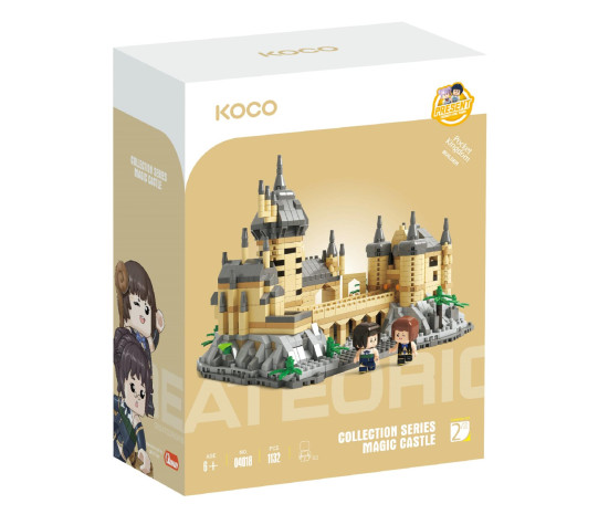 Stavebnice mini KOCO Magický hrad plast 1132ks v krabičce 15x20x8cm