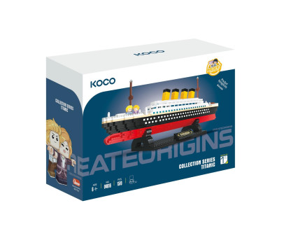 Stavebnice mini KOCO Titanic plast 1510ks v krabičce 20x15x8cm