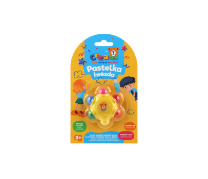 Voskovky pastelky hvězda created 6 barev 6cm na kartě