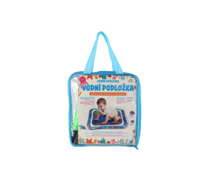 Vodní podložka mořská zvířátka nafukovací 65x48cm s pumpičkou v plastové tašce 18x19cm 4m+