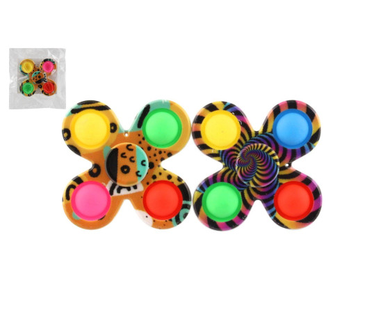 Spinner bubble pops plast 8cm mix barev v sáčku