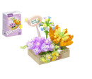 Stavebnice mini KOCO Květinové aranžmá sukulentů plast 295 dílků v krabičce 11x15x6cm