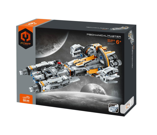 Stavebnice iM.MASTER vesmírná loď s mechanickým pohonem plast 955 dílků v krabici 35x27x7cm