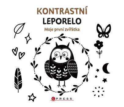 Knížka Kontrastní leporelo Moje první zvířátka 15,5x15cm 0m+