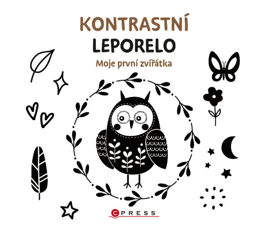 Knížka Kontrastní leporelo Moje první zvířátka 15,5x15cm 0m+