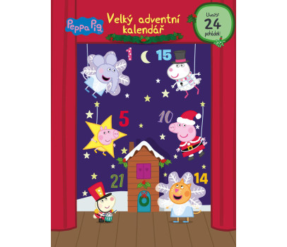 Velký adventní kalendář Peppa Pig v sáčku 31x42cm