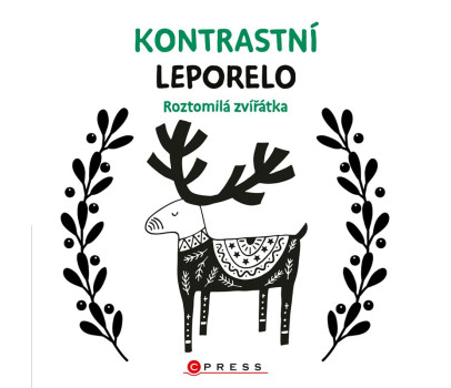 Knížka Kontrastní leporelo Roztomilá zvířátka 15,5x15cm 0m+