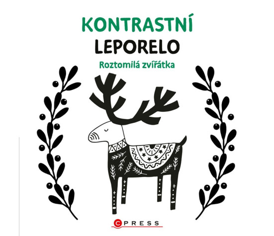 Knížka Kontrastní leporelo Roztomilá zvířátka 15,5x15cm 0m+